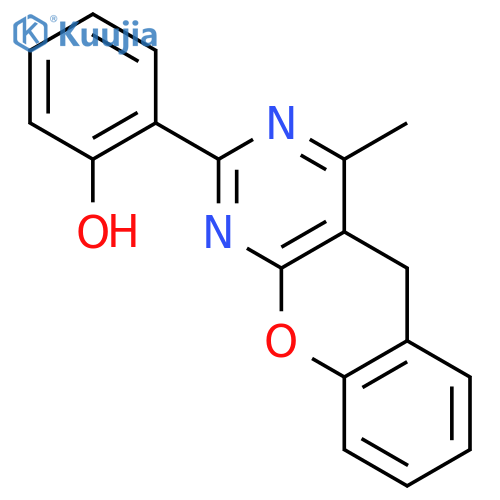 Phenol, 2-(4-methyl-5H-[1]benzopyrano[2,3-d]pyrimidin-2-yl)- structure