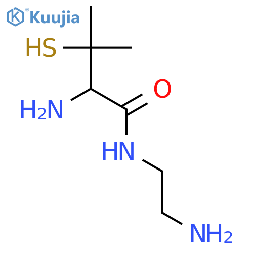 Butanamide, 2-amino-N-(2-aminoethyl)-3-mercapto-3-methyl- structure