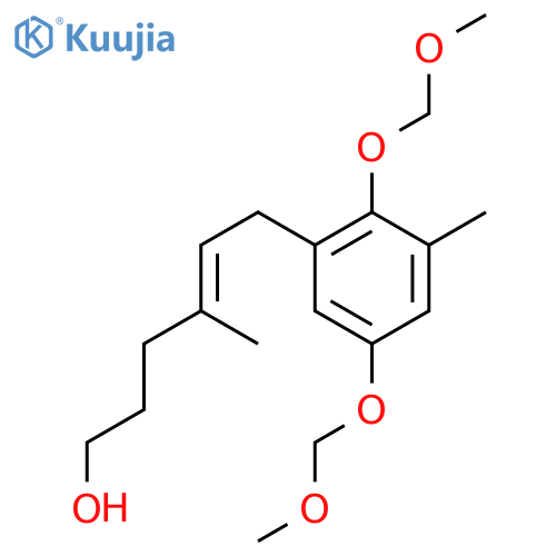 4-Hexen-1-ol, 6-[2,5-bis(methoxymethoxy)-3-methylphenyl]-4-methyl-,(4E)- structure