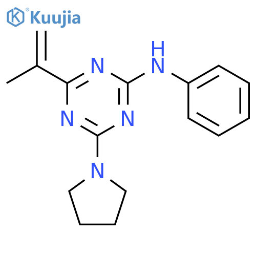 1,3,5-Triazin-2-amine, 4-(1-methylethenyl)-N-phenyl-6-(1-pyrrolidinyl)- structure