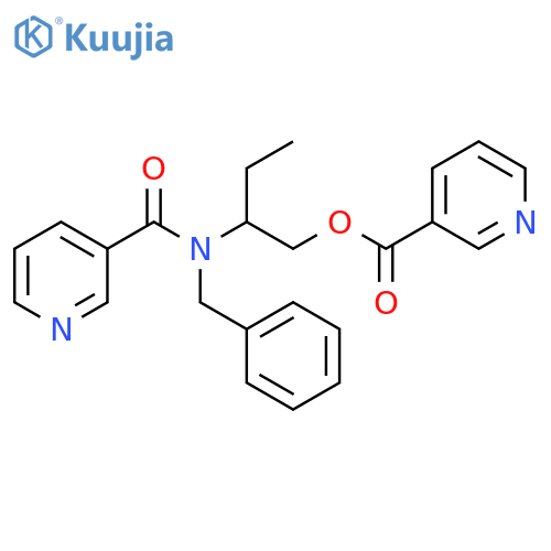 2-[benzyl(pyridin-3-ylcarbonyl)amino]butyl pyridine-3-carboxylate structure