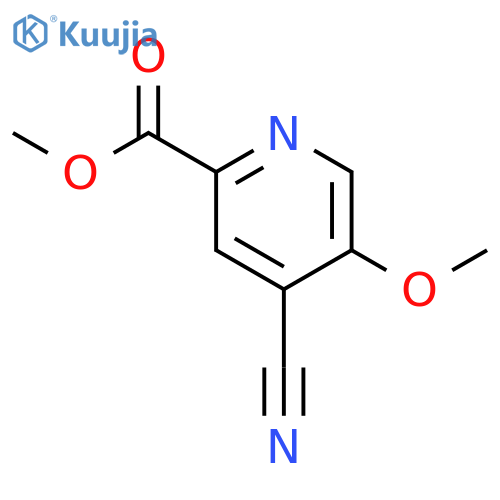 2-Pyridinecarboxylic acid, 4-cyano-5-methoxy-, methyl ester structure