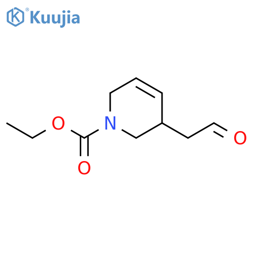 1(2H)-Pyridinecarboxylic acid, 3,6-dihydro-3-(2-oxoethyl)-, ethyl ester structure