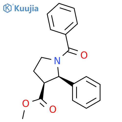 3-Pyrrolidinecarboxylic acid, 1-benzoyl-2-phenyl-, methyl ester, cis- structure