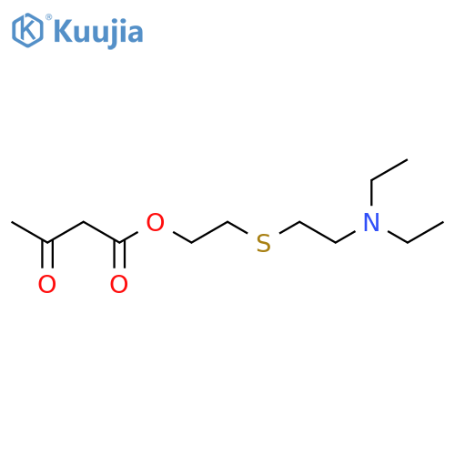 Butanoic acid, 3-oxo-, 2-[[2-(diethylamino)ethyl]thio]ethyl ester structure