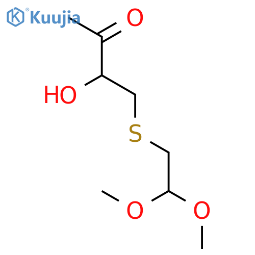 2-Butanone, 4-[(2,2-dimethoxyethyl)thio]-3-hydroxy- structure