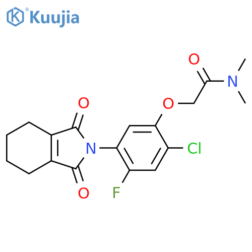 Acetamide, 2-[2-chloro-4-fluoro-5-(1,3,4,5,6,7-hexahydro-1,3-dioxo-2H-isoindol-2-yl)phenoxy]-N,N-dimethyl- structure