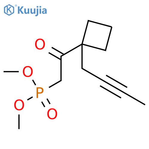 Phosphonic acid, [2-[1-(2-butynyl)cyclobutyl]-2-oxoethyl]-, dimethyl ester structure