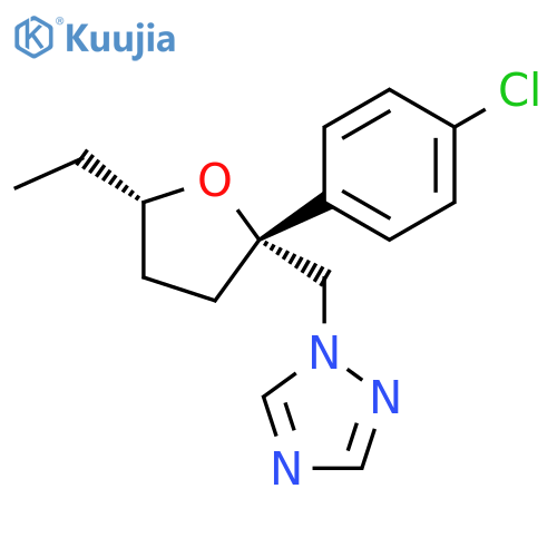 1H-1,2,4-Triazole, 1-[[2-(4-chlorophenyl)-5-ethyltetrahydro-2-furanyl]methyl]-, cis- (9CI) structure