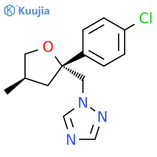 1H-1,2,4-Triazole,1-[[2-(4-chlorophenyl)tetrahydro-4-methyl-2-furanyl]methyl]-, trans- structure