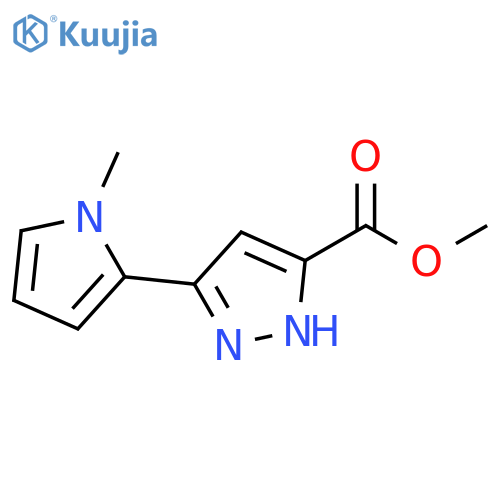 methyl 3-(1-methyl-1H-pyrrol-2-yl)-1H-pyrazole-5-carboxylate structure