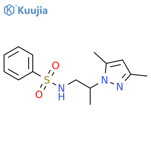 N-2-(3,5-dimethyl-1H-pyrazol-1-yl)propylbenzenesulfonamide structure