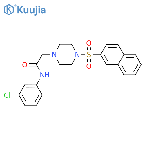 N-(5-chloro-2-methylphenyl)-2-4-(naphthalene-2-sulfonyl)piperazin-1-ylacetamide structure