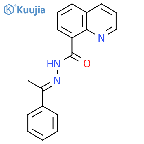 8-Quinolinecarboxylic acid, (1-phenylethylidene)hydrazide structure