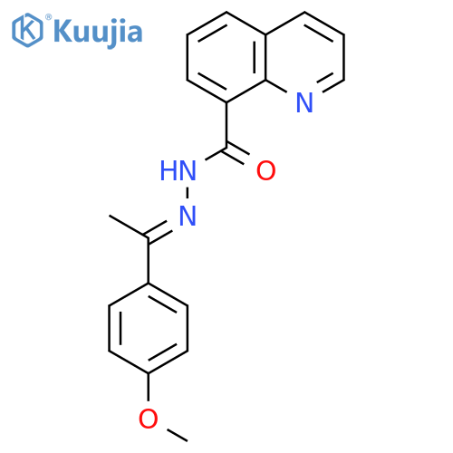 8-Quinolinecarboxylic acid, [1-(4-methoxyphenyl)ethylidene]hydrazide structure