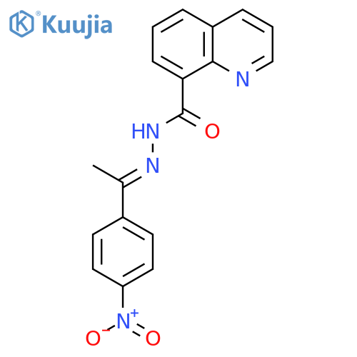 8-Quinolinecarboxylic acid, [1-(4-nitrophenyl)ethylidene]hydrazide structure