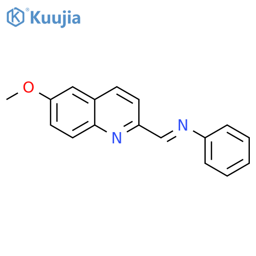 Benzenamine, N-[(6-methoxy-2-quinolinyl)methylene]- structure
