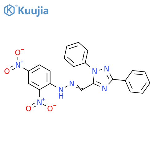 1H-1,2,4-Triazole-5-carboxaldehyde, 1,3-diphenyl-, 2-(2,4-dinitrophenyl)hydrazone structure