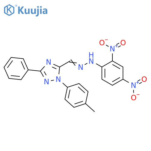 1H-1,2,4-Triazole-5-carboxaldehyde, 1-(4-methylphenyl)-3-phenyl-, 2-(2,4-dinitrophenyl)hydrazone structure