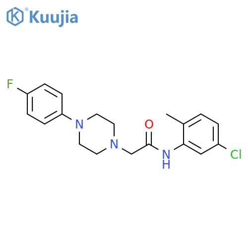 N-(5-chloro-2-methylphenyl)-2-4-(4-fluorophenyl)piperazin-1-ylacetamide structure