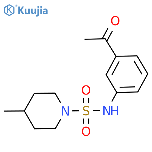 N-(3-acetylphenyl)-4-methylpiperidine-1-sulfonamide structure