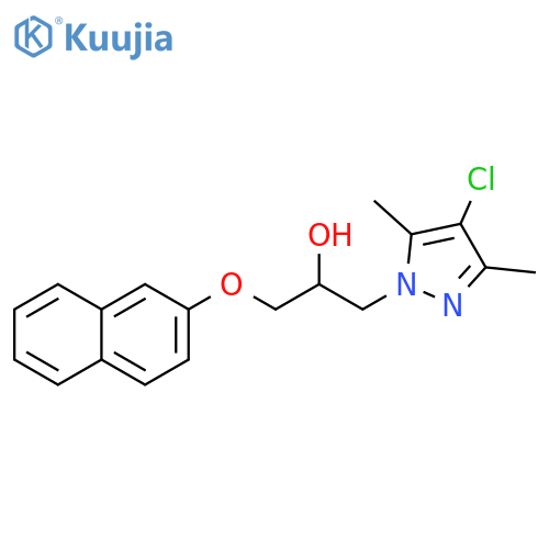 1-(4-chloro-3,5-dimethyl-1H-pyrazol-1-yl)-3-(naphthalen-2-yloxy)propan-2-ol structure
