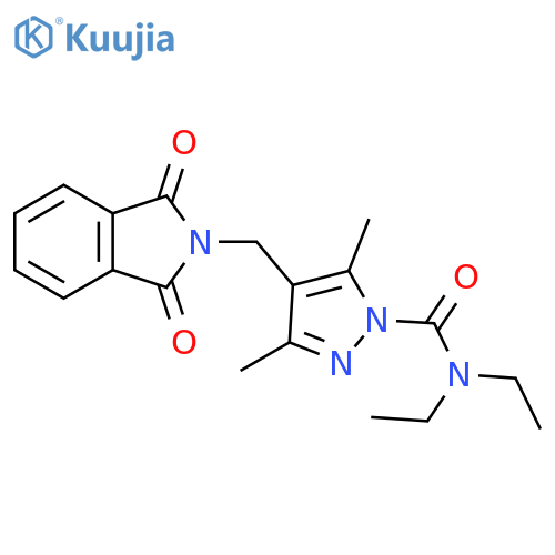 4-(1,3-dioxo-2,3-dihydro-1H-isoindol-2-yl)methyl-N,N-diethyl-3,5-dimethyl-1H-pyrazole-1-carboxamide structure