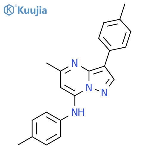 5-methyl-N,3-bis(4-methylphenyl)pyrazolo1,5-apyrimidin-7-amine structure