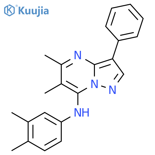 N-(3,4-dimethylphenyl)-5,6-dimethyl-3-phenylpyrazolo1,5-apyrimidin-7-amine structure