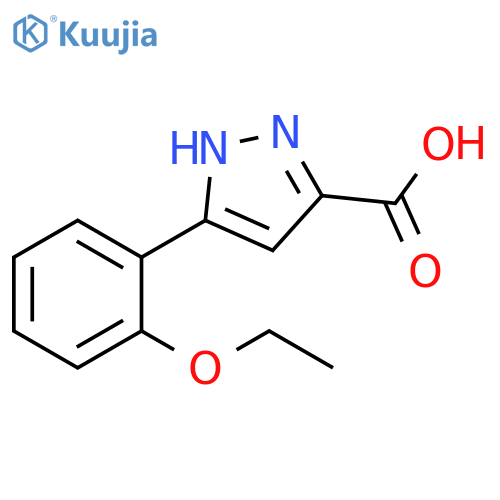3-(2-ethoxyphenyl)-1H-pyrazole-5-carboxylic acid structure