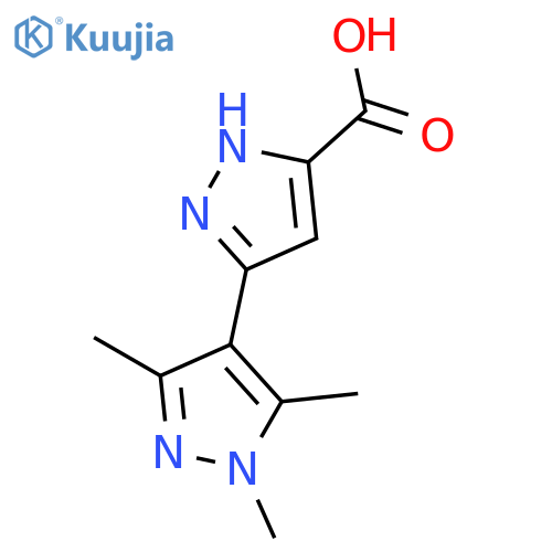 1',3',5'-Trimethyl-1H,1'H-3,4'-bipyrazole-5-carboxylic acid structure