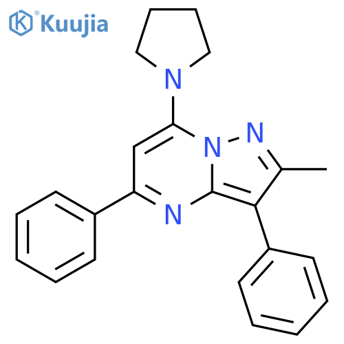 1-{2-methyl-3,5-diphenylpyrazolo1,5-apyrimidin-7-yl}pyrrolidine structure