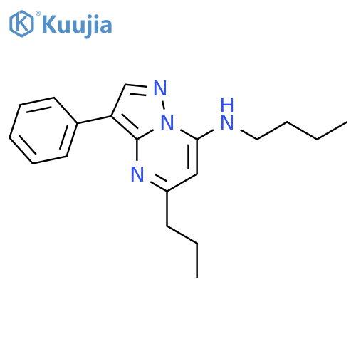 N-butyl-3-phenyl-5-propylpyrazolo1,5-apyrimidin-7-amine structure