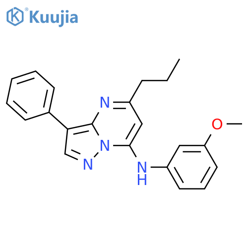 N-(3-methoxyphenyl)-3-phenyl-5-propylpyrazolo1,5-apyrimidin-7-amine structure