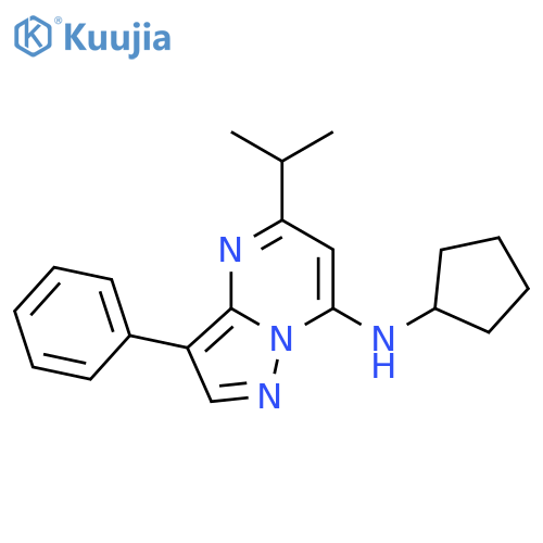 N-cyclopentyl-3-phenyl-5-(propan-2-yl)pyrazolo1,5-apyrimidin-7-amine structure