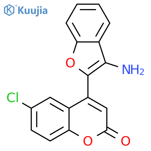 4-(3-amino-1-benzofuran-2-yl)-6-chloro-2H-chromen-2-one structure
