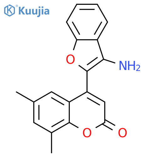 4-(3-amino-1-benzofuran-2-yl)-6,8-dimethyl-2H-chromen-2-one structure