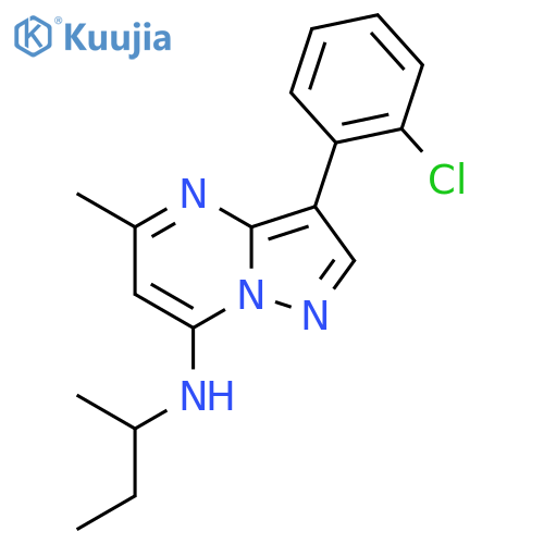 N-(butan-2-yl)-3-(2-chlorophenyl)-5-methylpyrazolo1,5-apyrimidin-7-amine structure