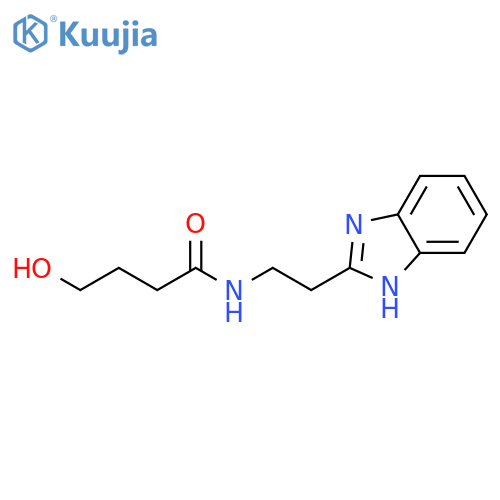 N-2-(1H-1,3-benzodiazol-2-yl)ethyl-4-hydroxybutanamide structure