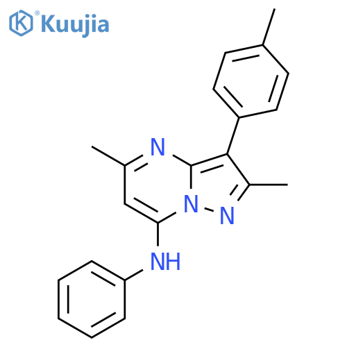 2,5-dimethyl-3-(4-methylphenyl)-N-phenylpyrazolo1,5-apyrimidin-7-amine structure