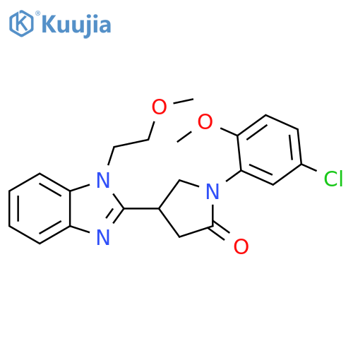 1-(5-chloro-2-methoxyphenyl)-4-1-(2-methoxyethyl)-1H-1,3-benzodiazol-2-ylpyrrolidin-2-one structure