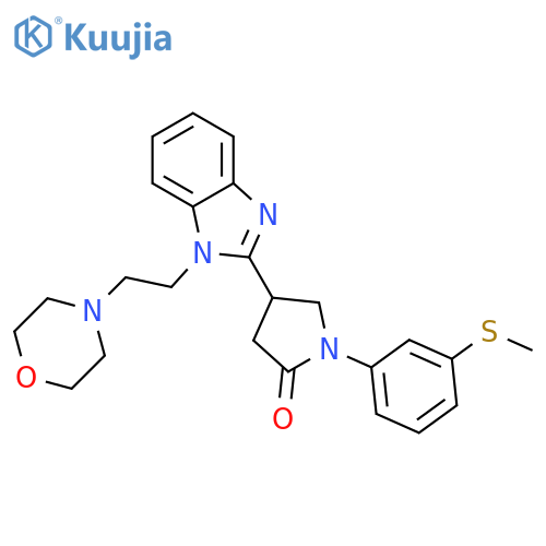 1-3-(methylsulfanyl)phenyl-4-{1-2-(morpholin-4-yl)ethyl-1H-1,3-benzodiazol-2-yl}pyrrolidin-2-one structure