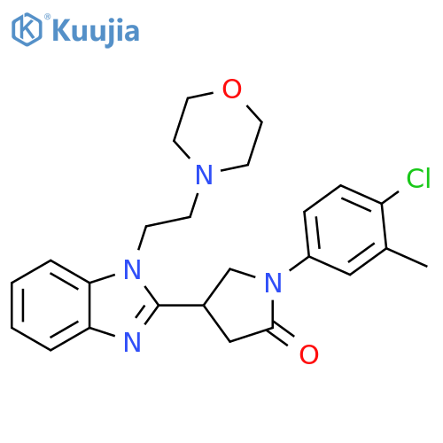 1-(4-chloro-3-methylphenyl)-4-[1-(2-morpholin-4-ylethyl)benzimidazol-2-yl]pyrrolidin-2-one structure