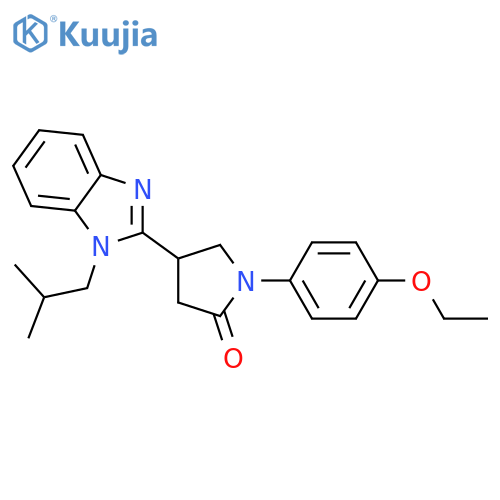 1-(4-ethoxyphenyl)-4-1-(2-methylpropyl)-1H-1,3-benzodiazol-2-ylpyrrolidin-2-one structure