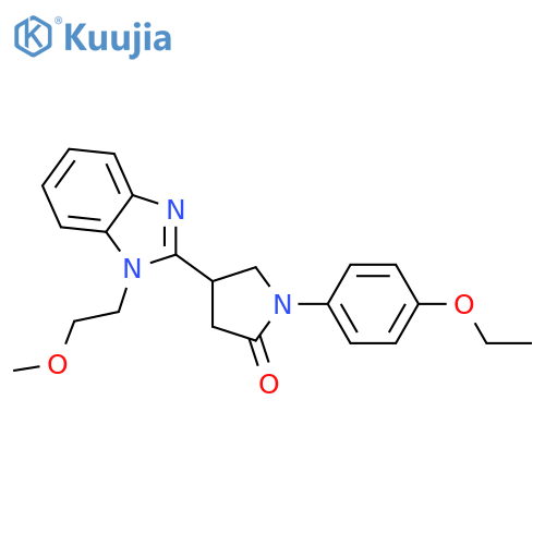 1-(4-ethoxyphenyl)-4-1-(2-methoxyethyl)-1H-1,3-benzodiazol-2-ylpyrrolidin-2-one structure
