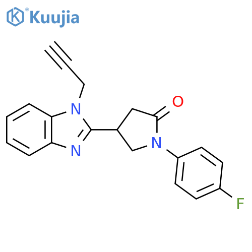 1-(4-fluorophenyl)-4-1-(prop-2-yn-1-yl)-1H-1,3-benzodiazol-2-ylpyrrolidin-2-one structure