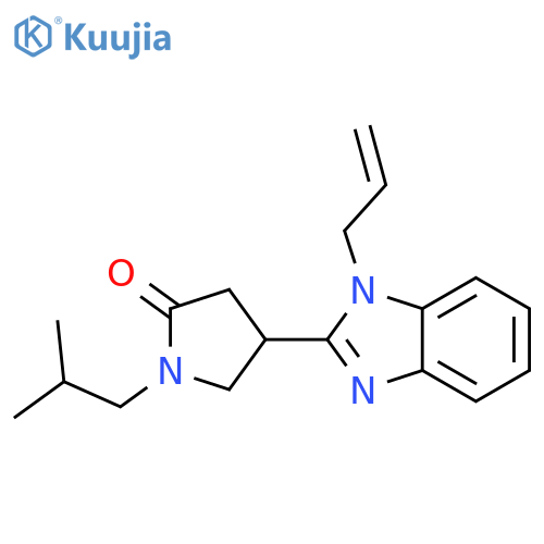1-(2-methylpropyl)-4-1-(prop-2-en-1-yl)-1H-1,3-benzodiazol-2-ylpyrrolidin-2-one structure