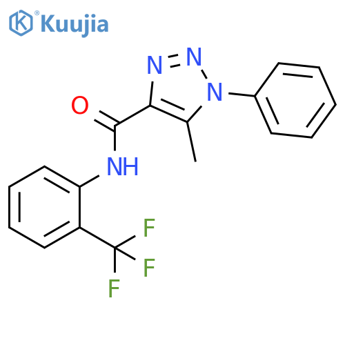 5-methyl-1-phenyl-N-2-(trifluoromethyl)phenyl-1H-1,2,3-triazole-4-carboxamide structure