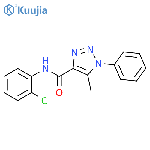 N-(2-chlorophenyl)-5-methyl-1-phenyl-1H-1,2,3-triazole-4-carboxamide structure