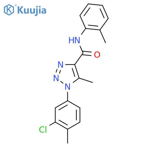 1-(3-chloro-4-methylphenyl)-5-methyl-N-(2-methylphenyl)-1H-1,2,3-triazole-4-carboxamide structure